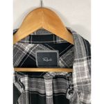 Rails  Button Front Fringe Bottom Plaid Flannel Size Small Photo 4