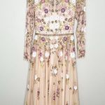 Mac Duggal  5716 Blush Pink Floral Tulle Embellished Cocktail Lenth Dress 6 NEW Photo 3