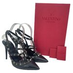 Valentino Garavani Noir Rockstud 100mm Caged Leather Pumps Black Size 36.5 Photo 12