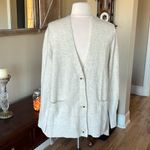 BB Dakota Sweater Roomy Oversized Cardigan Beige Tan Lightweight Colorblock S Photo 5