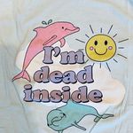 Black Matter Dead Inside Funny TShirt Edgy Pastel Dolphins Blue M Photo 1
