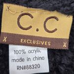 C.C Exclusives Black Beret Crochet Knit Bucket Cap Hat Fun VTG Y2K Funky Beanie Photo 4