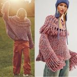 Free People  FP One Kinsley Fringe Cowlneck Sweater Size Small NEW Photo 5