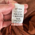 Venti6 Metallic Copper Long‎ Sleeve Dress Medium One Shoulder Asymmetrical Party Brown Photo 10