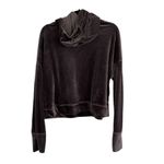 Aerie  Offline Velour Cropped Hoodie | Grey | Medium Photo 3