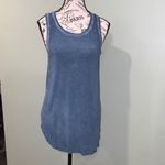 Paige  Georgina Women’s Small Soft Washed Blue Long Tank Top Sleeveless Tunic Photo 2