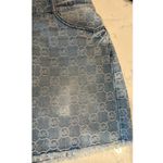 Rare Vintage monogrammed Michael Kors denim mini skirt Y2K light wash size 12 Photo 2