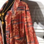 Wild Fable  Mesh Duster Dress Button Front Tie-Dye Orange Purple Large Photo 5