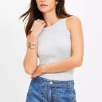 Loft  Ribbed Tank Top in Heather Grey Photo 0