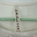 Leo & Nicole Leo &‎ Nicole size medium white short sleeve blouse top shirt crochet front Photo 4