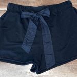 Sundays Womens Scarlet Cotton Blend Bow Tie Waist Paperbag Shorts Black Size Small Photo 3