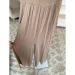Love Tree  Strapless Jumpsuit Romper Smocked Wide-Leg Boho Neutral Soft Summer Photo 3
