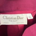 Christian Dior Vintage The Suit Burgundy Wool Pencil Skirt Italy Size 10 Photo 3