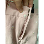 Old Navy  Pixie Pants Sz 12 Daisy Embroidered Pink High Rise Cottagecore Preppy Photo 6
