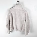 Athleta  Cream Cloud Fleece Quarter Zip Long Sleeves Pockets Sweatshirt Size XS Photo 1