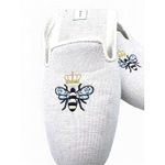 Patricia Green 7 Slipper Slip On Loafer Flat embroidered bee Photo 4