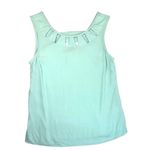 Skies Are Blue Anthropologie Licarde Cut Out Detail Tank, XS, Turquoise Summer Photo 0