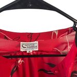 Campus Casuals‎ Vintage 90s Women's Size Medium Novelty Print Red Blouse Photo 5