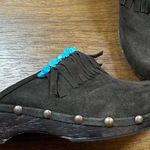 Mystique Boutique  Size 7 Black Suede Clogs Photo 1
