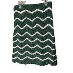 Emory park  Crochet Green White Chevron Print Skirt Size Large Photo 5