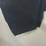 Michael Stars Black Gold Metallic Threads Short Sleeve Asymmetrical Top Y2K OS Photo 4