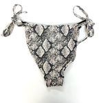 ANDIE String Bikini Bottom Womens Medium Snakeskin Animal Print Black Tan Sexy Photo 1