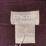 Chico's CHICO’S set TRAVELERS cardigan and no tummy pull on pants burgundy NEW size 12 Photo 2