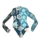 Agua Bendita New x Free People Anthropologie Mei One-Piece Surf Suit Sz M Blue Photo 4
