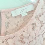 Loft  Ann Taylor Lace Tunic Camisole Women's‎ Large Pale Pink Keyhole Closure Photo 2