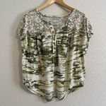 Anthropologie Pilcro Ruched Henley Tee Shirt Oversized Top Photo 1