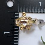 Gold Filled Ring Turtle with Crystal Photo 5