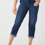 Duluth Women’s Daily Denim High Rise Relaxed Straight Leg Jeans Dark Wash NEW Blue Size 16 Photo 0