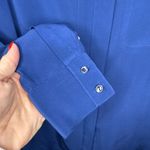 Vince ‎ 100% Silk Navy Long Sleeve Tunic Top Blouse Size 4 Corporate Office Chic Photo 3