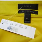 J.Crew NWT Petite No 2 Pencil in Bright Citron Yellow Bi-stretch Cotton Skirt 6P Photo 1