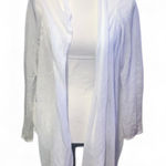 White House | Black Market  Sparkly White Sheer Open Cardigan Asymmetrical Photo 0
