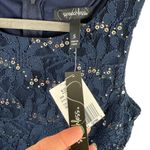 Speechless NWT Navy Blue Lace Gold Sequin Sleeveless Fit & Flare Mini Dress 5 Photo 5