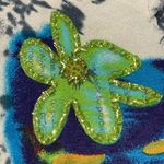 Vintage IDI by Matthew Art to Wear Top Women's Size Large Rayon Embellished Bead White Photo 4