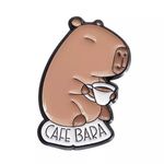 4PCS Capybara Enamel Pin Set Brown Photo 1