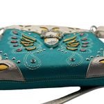 COWGIRL TRENDY teal leather crossbody bag Photo 4