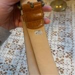 Classic Brown Leather Belt Brass Buckle M Coastal Cowgirl Western Boho Chic Photo 3