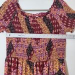 Xhilaration  Smocked Multicolor Boho Patchwork Jumpsuit XXL Photo 5