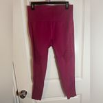 Fabletics SculptKnit® Port Wine HighWaisted Ribbed Texture OpenWork Leggings LG Photo 1