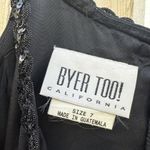 A Byer Vintage Y2K Byer Too Black Sequin Spaghetti Strap Mini Dress Size 7 Photo 3