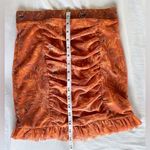 Free People  FP Romi Mesh Ruffle Mini Skirt Orange Floral Y2K Size XS Photo 8