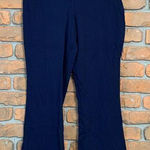 Fabletics  24/7 Kick Flare Pant Women's‎ Navy Blue Side Zip High Rise Size Medium Photo 0