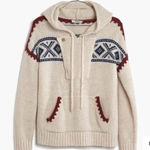 Madewell fair isle hooded sweater Photo 0