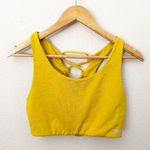 PINK - Victoria's Secret  | Sunflower Yellow Strappy Sports Bra Racer Back | Large Photo 0