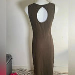 Talbots ‎ Petites Maxi Brown Keyhole Back Tank Dress Size P Small EUC! Photo 3