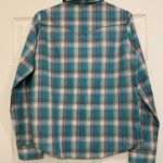 Wrangler Ladies  Turquoise  Size Medium Pearl Snap Button Up Blouse.         1773 Photo 5