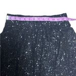 Guess by Marciano GUESS NWT Black Glimmering Sequin Pull On Skater Skirt Small Photo 3